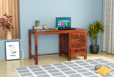 Woodwing Solid Sheesham Wood Study Table With 3 Drawers (Natural Finish)